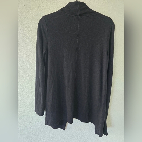 Liz Claiborne Cardigan Sweater Womens Sz S Black Long Sleeve Open Lightweight - Picture 7 of 7